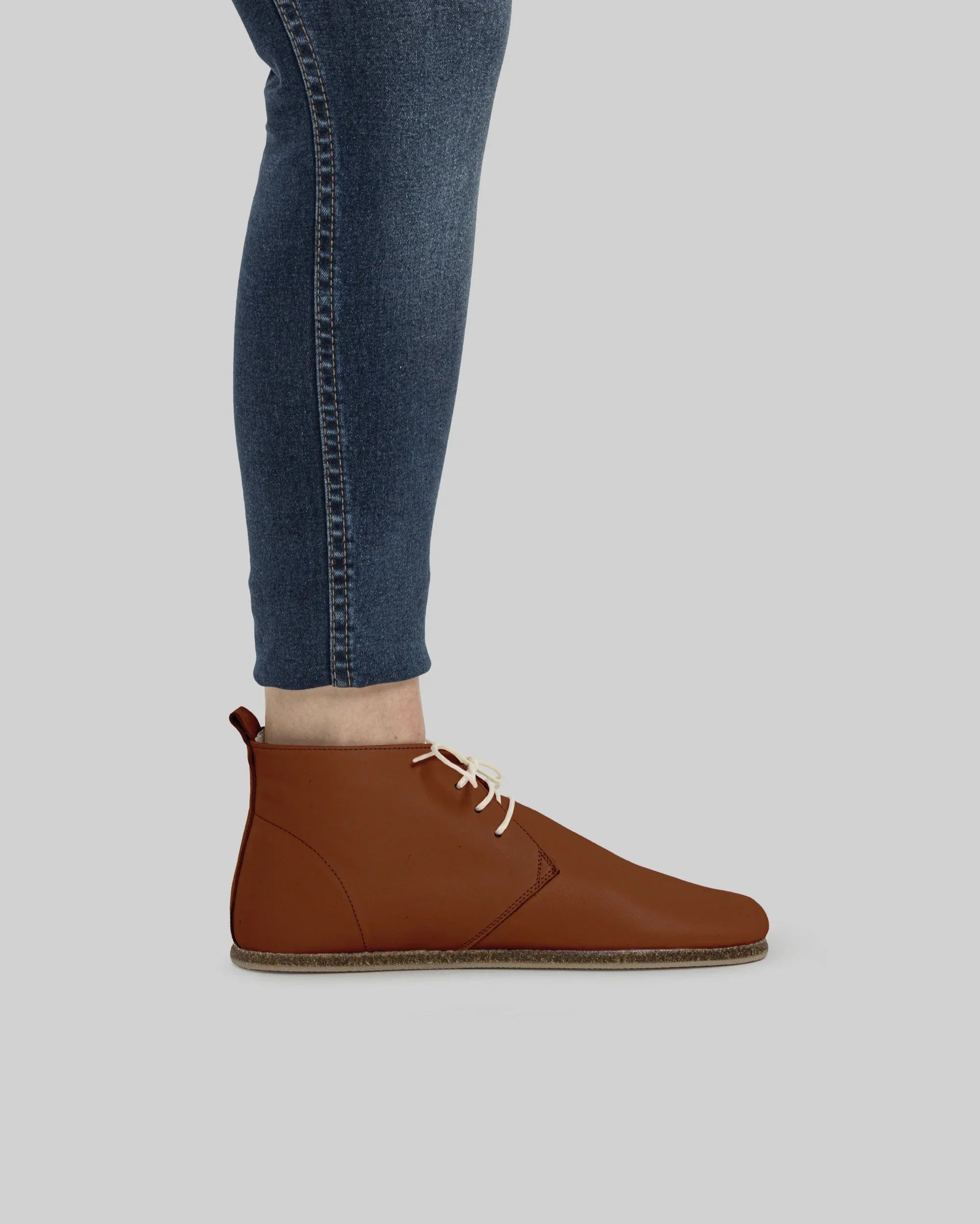 Back view Dark Brown Ankle Boots - Calf Leather Handcrafted | Bespoky