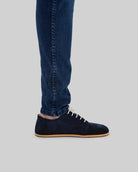 Par de zapatillas descalzas azul marino - Cuero de becerro con puntera ancha descalza | Bespoky