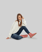 Pair Pink Suede Chelsea Boots - Barefoot Wide Toe Calf Leather | Bespoky