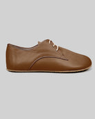 Side view Dark Tan Oxford Shoes - Calf Leather Zero Drop | Bespoky