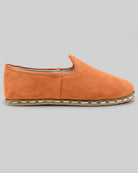 Top view Orange Suede Yemeni Shoes - Handcrafted Calf Leather | Bespoky