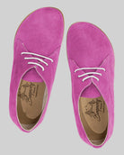 Side view Pink Nubuck Oxford Shoes - Calf Leather Zero Drop | Bespoky