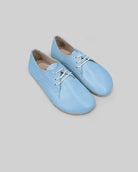 Men's Baby Blue Oxford Shoes - Handcrafted Calf Leather Wide Toe Box | Bespoky