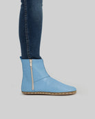 Pair Baby Blue Chelsea Boots - Barefoot Wide Toe Calf Leather | Bespoky