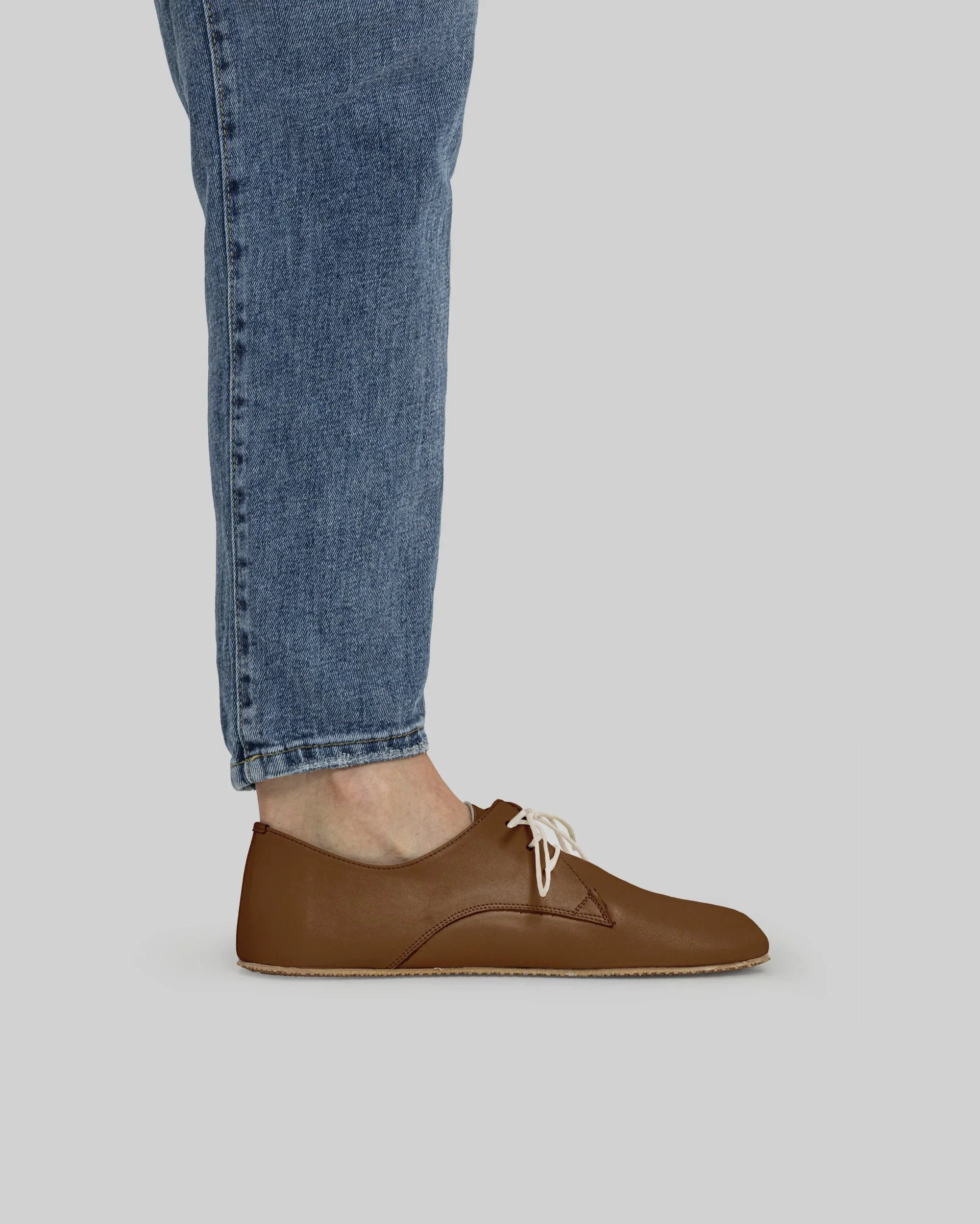 Back view Dark Tan Oxford Shoes - Calf Leather Handcrafted | Bespoky