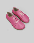 Men's Fuchsia Barefoot Sneaker - Handcrafted Calf Leather Wide Toe Box | Bespoky