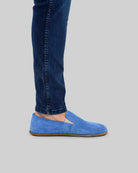 Detail Blauwe Barefoot Schoenen - Handgemaakt Kalf Leer Turkije | Bespoky