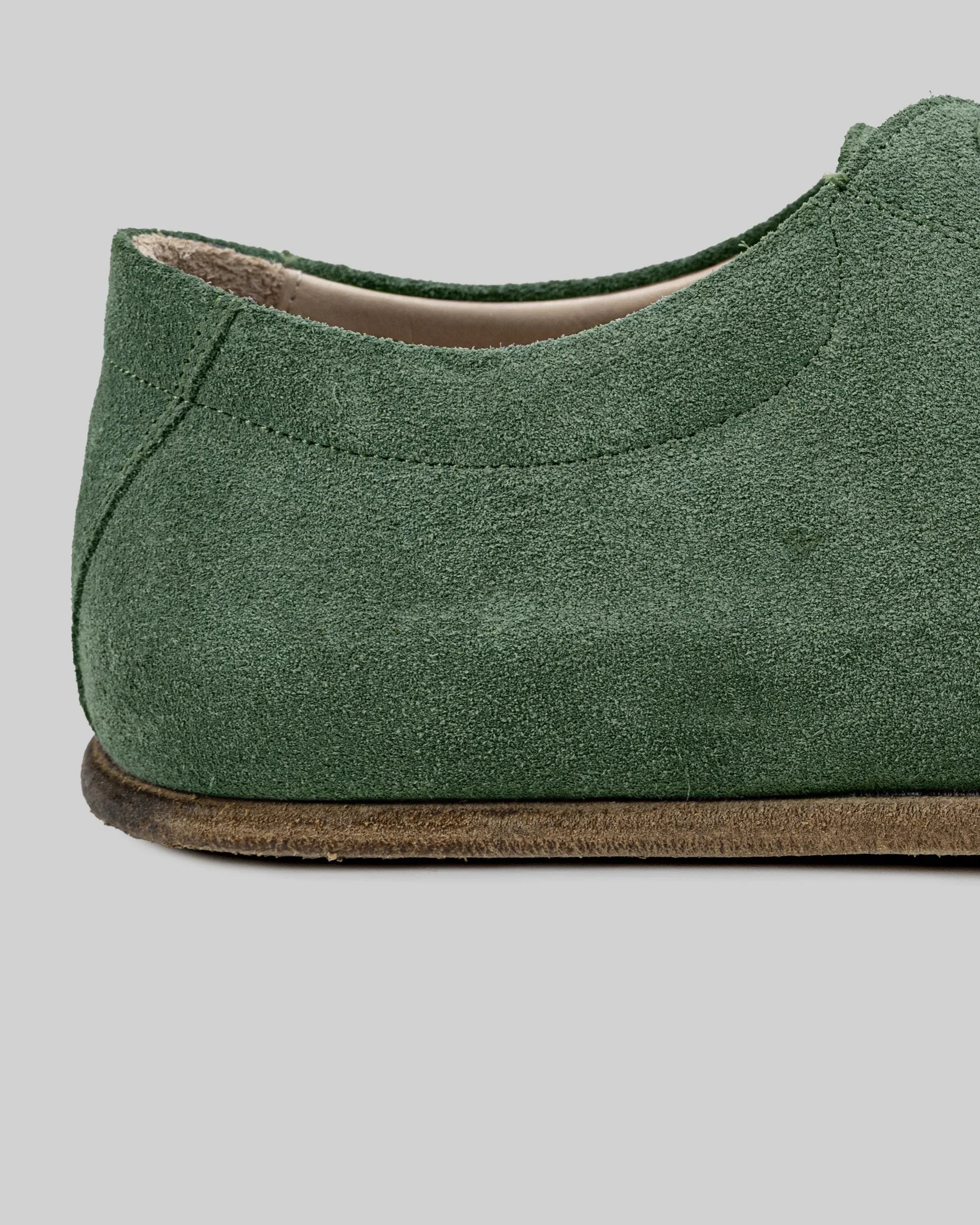 Top view Green Barefoot Sneaker - Handcrafted Calf Leather | Bespoky