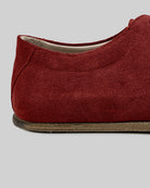Top view Burgundy Barefoot Sneaker - Handcrafted Calf Leather | Bespoky