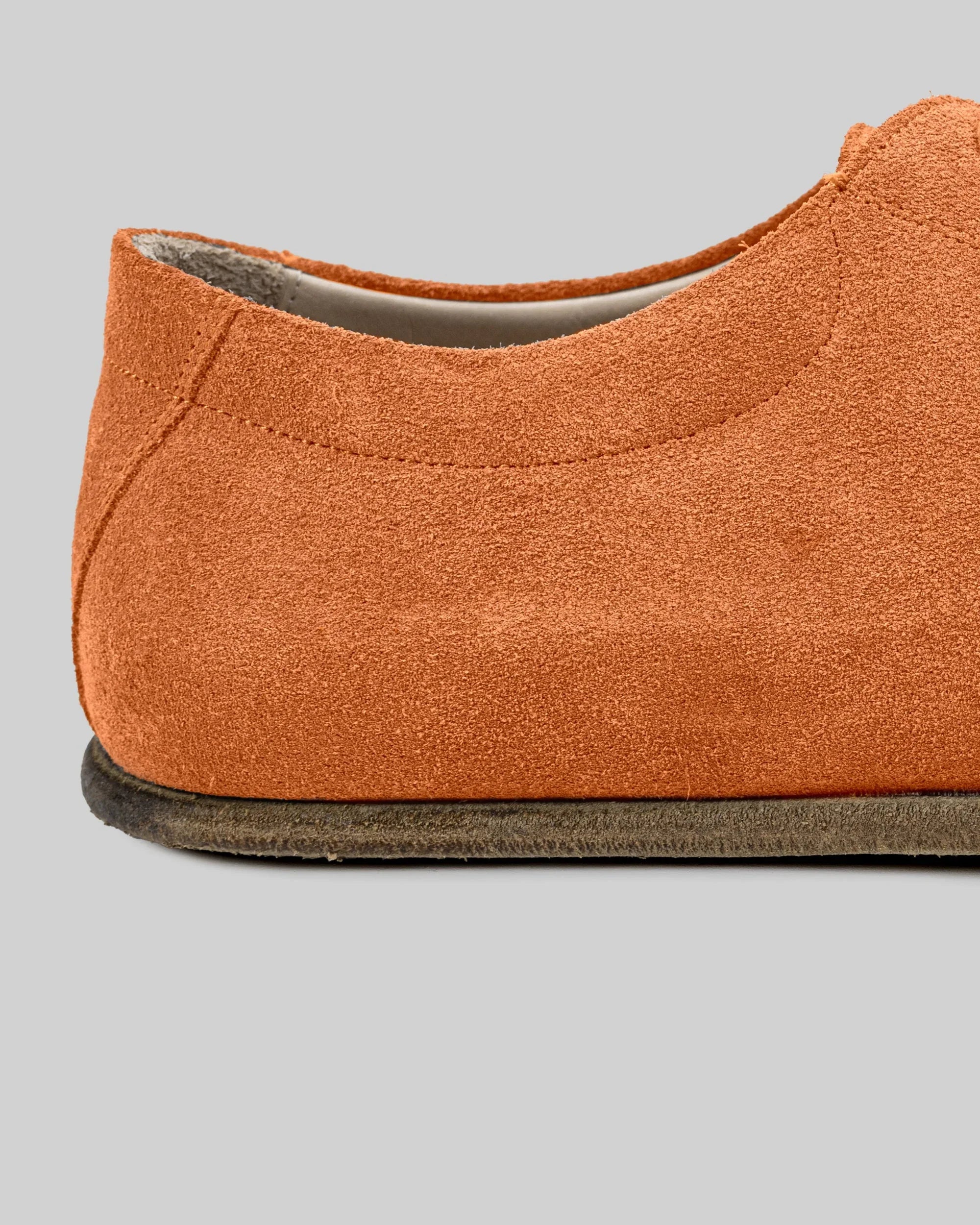 Top view Orange Barefoot Sneaker - Handcrafted Calf Leather | Bespoky