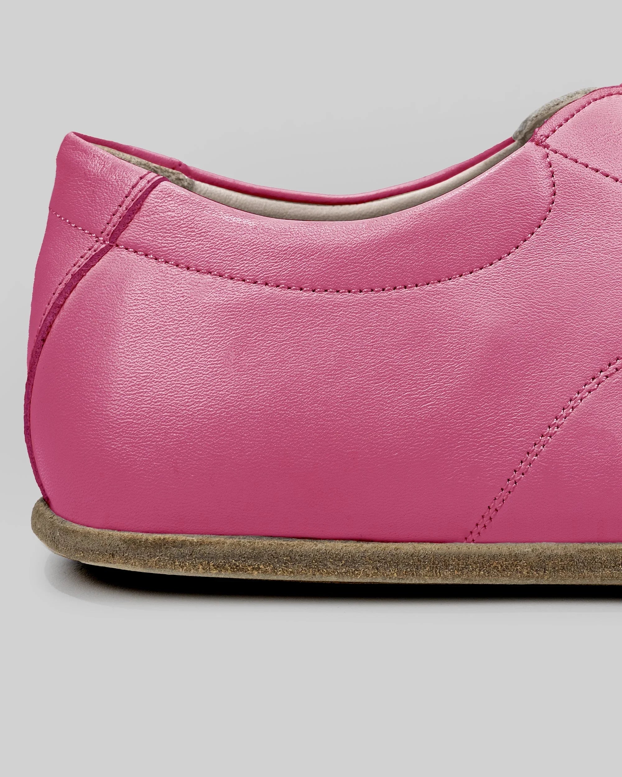 Top view Fuchsia Barefoot Sneaker - Handcrafted Calf Leather | Bespoky