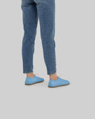 Pair Baby Blue Barefoot Sneaker - Barefoot Wide Toe Calf Leather | Bespoky