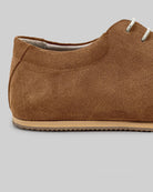 Side view Tan Suede Barefoot Sneaker - Calf Leather Zero Drop | Bespoky