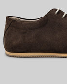Side view Brown Barefoot Sneaker - Calf Leather Zero Drop | Bespoky