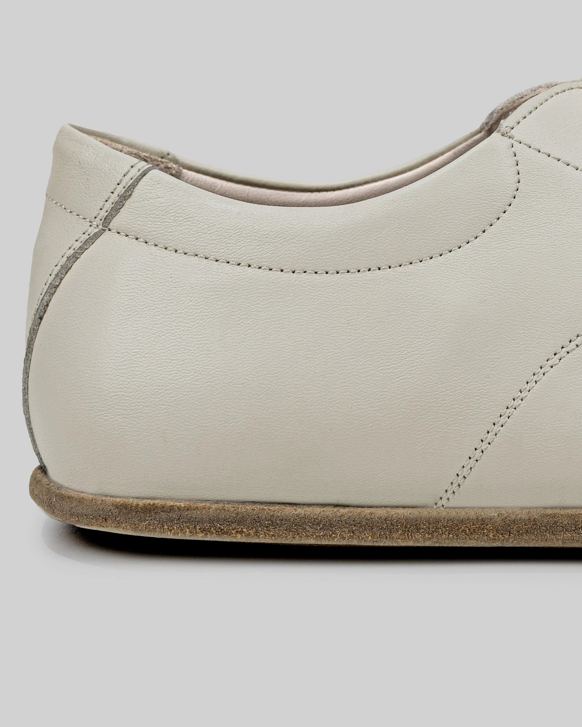 Pair Lucas Beige Barefoot Sneaker - Barefoot Wide Toe Calf Leather | Bespoky