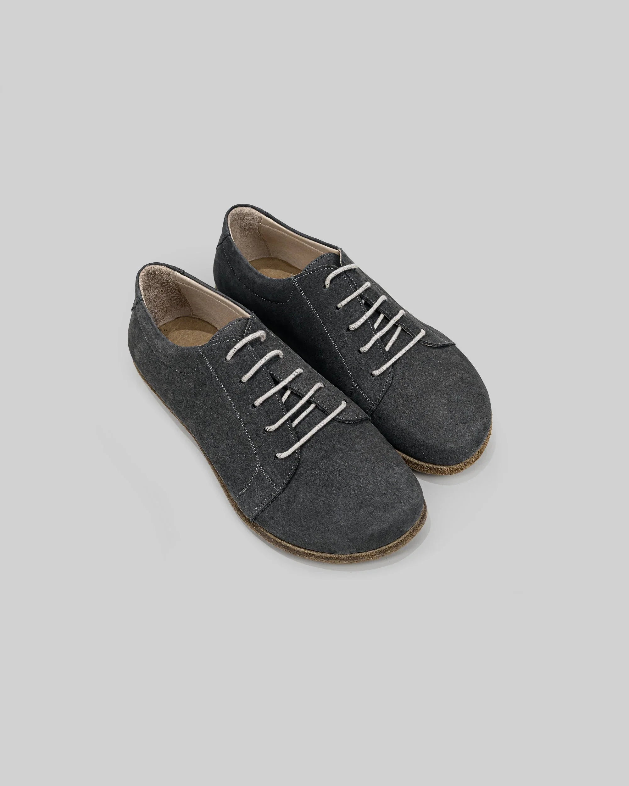 Women's Smoked Barefoot Sneaker - Handcrafted Calf Leather Wide Toe Box | Bespoky
