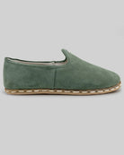 Top view Green Suede Yemeni Shoes - Handcrafted Calf Leather | Bespoky