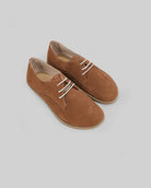 Women's Tan Oxford Shoes - Handcrafted Calf Leather Wide Toe Box | Bespoky