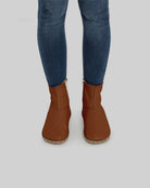 Pair Dark Brown Chelsea Boots - Barefoot Wide Toe Calf Leather | Bespoky