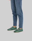 Back view Green Oxford Shoes - Calf Leather Handcrafted | Bespoky