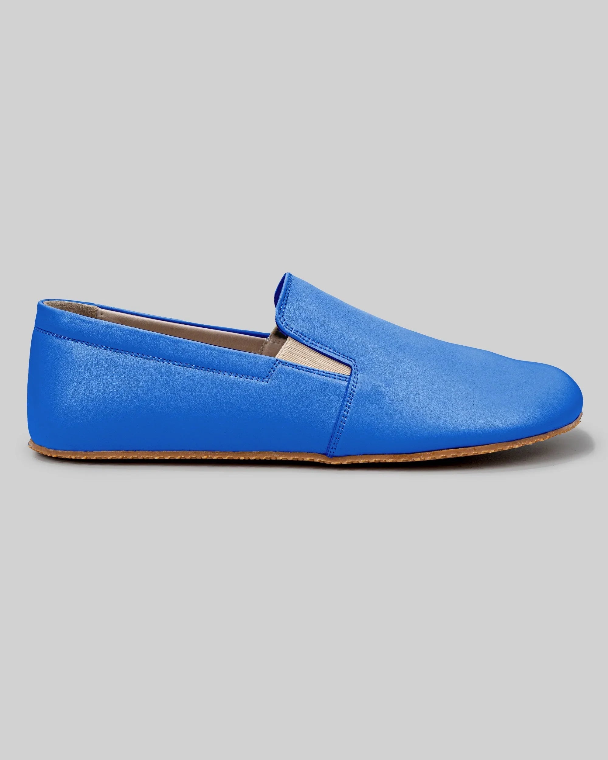 Detail Blue Barefoot Shoes - Handcrafted Calf Leather Turkey | Bespoky