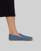 Back view Jean Blue Barefoot Shoes - Calf Leather Handcrafted | Bespoky