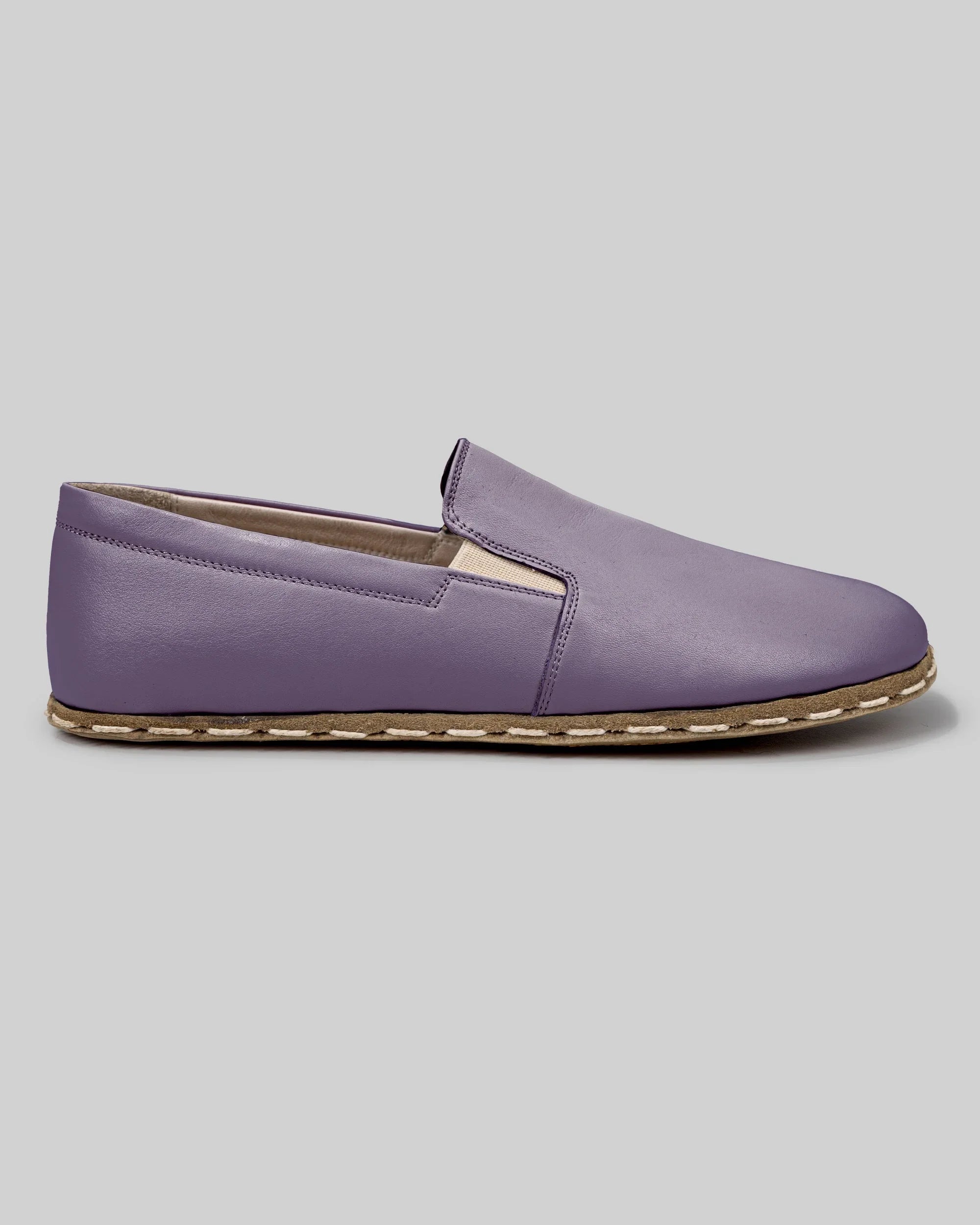 Side view Purple Barefoot Shoes - Calf Leather Zero Drop | Bespoky
