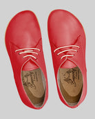Side view Red Oxford Shoes - Calf Leather Zero Drop | Bespoky