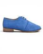 Side view Blue Pointed Toe Oxford - Calf Leather Zero Drop | Bespoky