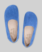 Side view Blue Ballet Flats - Calf Leather Zero Drop | Bespoky