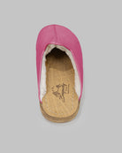 Top view Fuchsia Shearling Slippers - Handcrafted Calf Leather | Bespoky