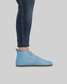 Close-up calf leather - Baby Blue Ankle Boots Detail | Bespoky