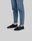 Top view Navy Blue Oxford Shoes - Handcrafted Calf Leather | Bespoky