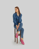 Back view Fuchsia Oxford Shoes - Calf Leather Handcrafted | Bespoky