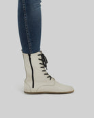 Detail Lucas Beige Barefoot Boot - Handcrafted Calf Leather Turkey | Bespoky
