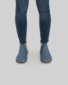 Close-up calf leather - Jean Blue Chelsea Boots Detail | Bespoky