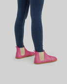 Pair Fuchsia Chelsea Boots - Barefoot Wide Toe Calf Leather | Bespoky