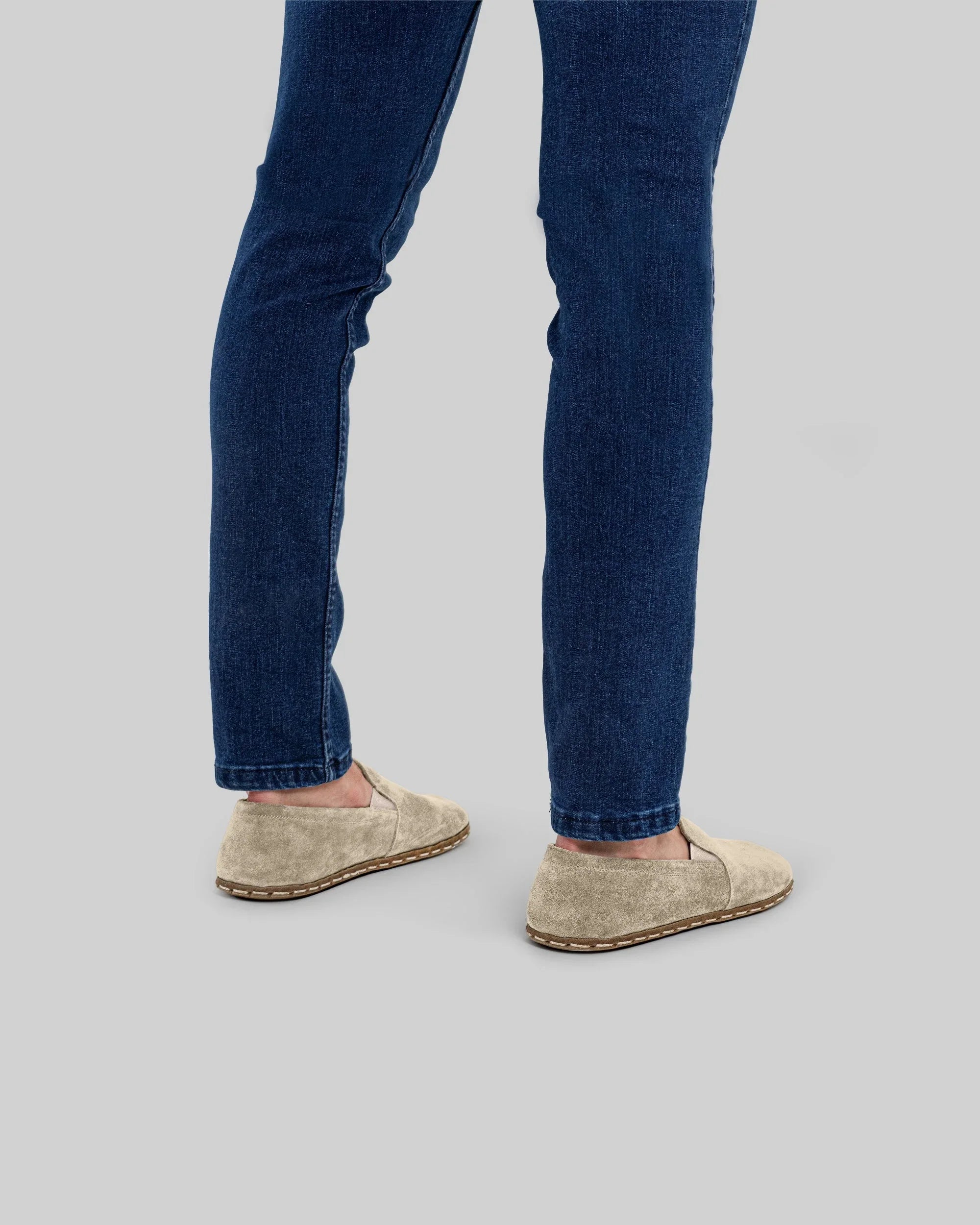 Top view Cream Barefoot Shoes - Handcrafted Calf Leather | Bespoky