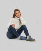 Detail Jean Blue Chelsea Boots - Handcrafted Calf Leather Turkey | Bespoky