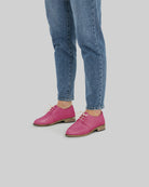 Top view Fuchsia Pointed Toe Oxford - Handcrafted Calf Leather | Bespoky