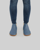 Pair Jean Blue Chelsea Boots - Barefoot Wide Toe Calf Leather | Bespoky