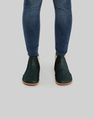 Detail Dark Green Chelsea Boots - Handcrafted Calf Leather Turkey | Bespoky