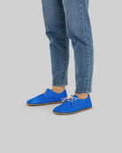 Detail Blue Oxford Shoes - Handcrafted Calf Leather Turkey | Bespoky