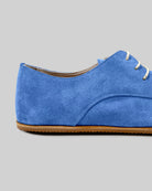 Top view Blue Suede Oxford Shoes - Handcrafted Calf Leather | Bespoky
