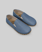 Women's Jean Blue Barefoot Shoes - Handcrafted Calf Leather Wide Toe Box | Bespoky