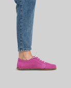 Paar Pinker Barfuß-Sneaker - Barfuß Breite Zehen Kalbsleder | Bespoky