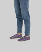 Detail Purple Oxford Shoes - Handcrafted Calf Leather Turkey | Bespoky