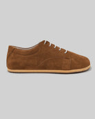 Side view Tan Barefoot Sneaker - Calf Leather Zero Drop | Bespoky