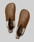 Side view Dark Tan Chelsea Boots - Calf Leather Zero Drop | Bespoky