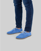 Side view Blue Oxford Shoes - Calf Leather Zero Drop | Bespoky